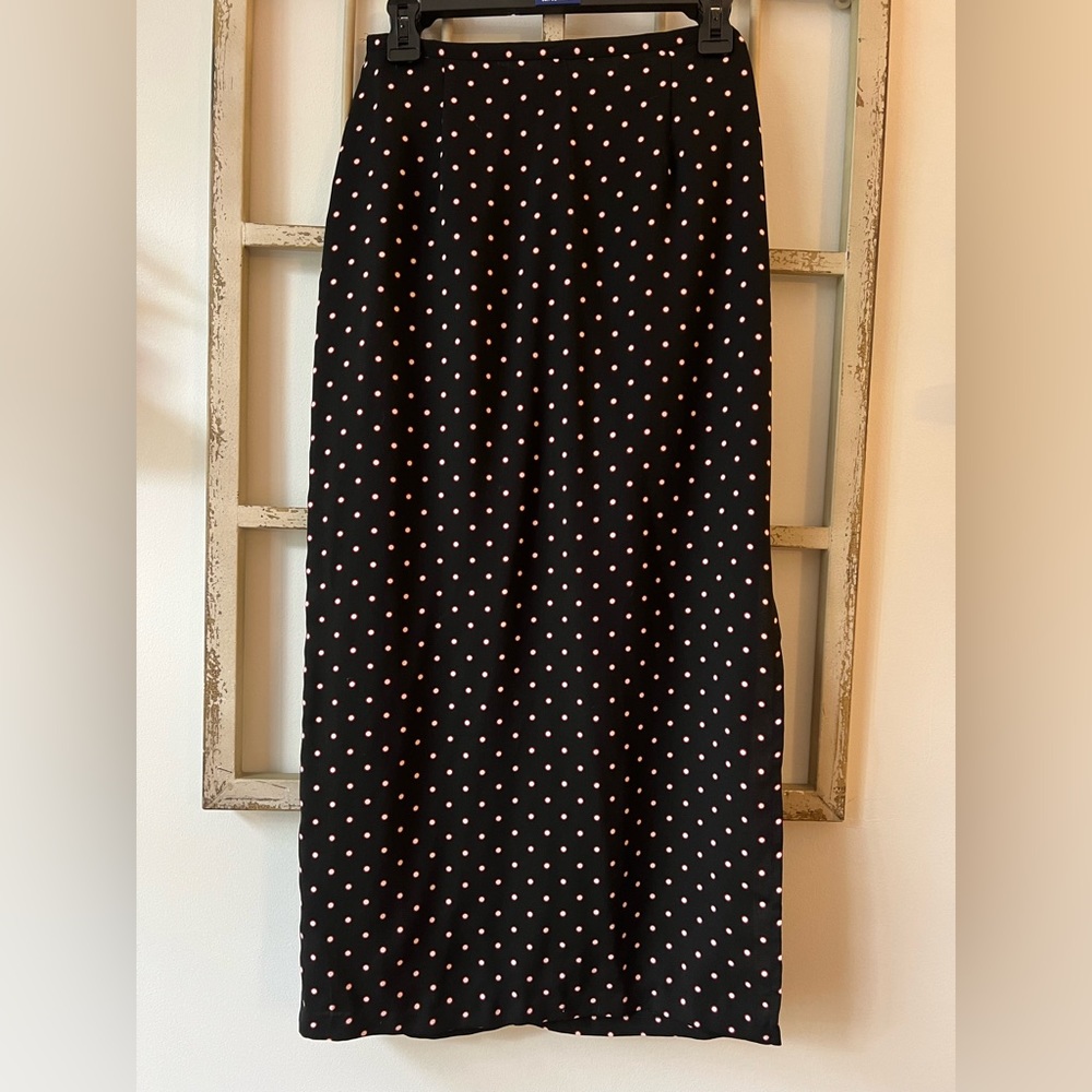 Vintage Polka Dot Midi Slip Skirt sz. Small